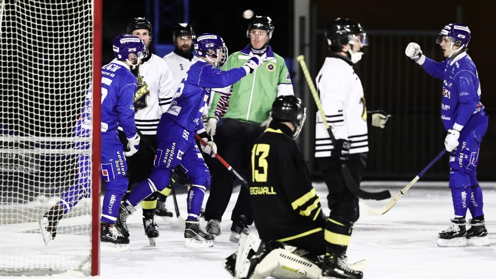 En bild från förra årets match mot AIK på K bygg arena, som IFK Motala vann med hela 9-2. På onsdagen skulle lagen mötts igen på Motalaarenan. Men på grund av coronafall i IFK ställs matchen in.