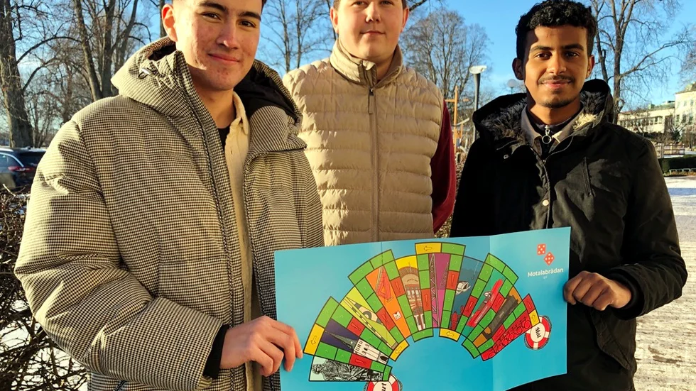 Liam Richardsson, Manfred Hansson och Khaled Osman går i trean på Carlsund utbildningscentrum.