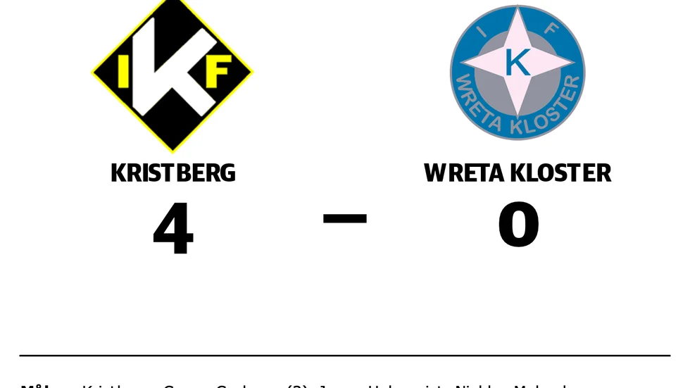 Kristbergs IF vann mot IFK Wreta Kloster