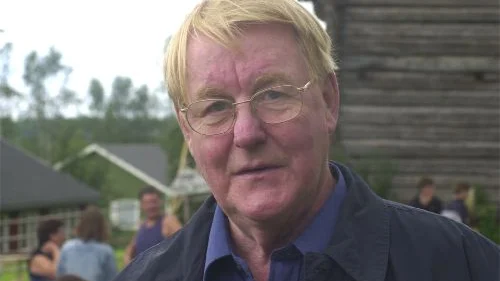 Sam Nilsson på hembygdsdag i Glommersträsk 2001.