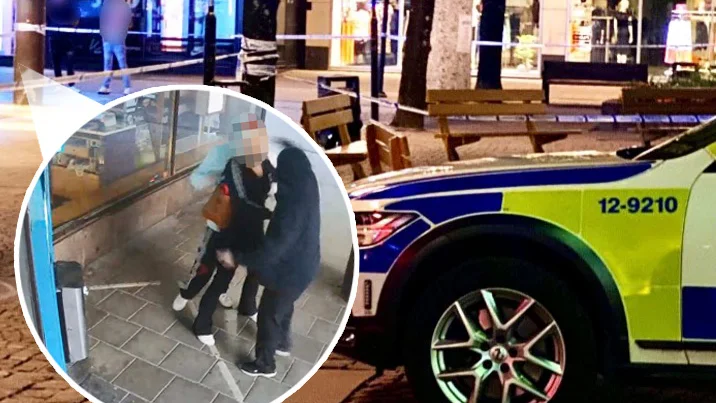Här slår 41-åringen till. Mannen åtalas nu för grov misshandel samt misshandel med en trasig flaska, där en man och en kvinna angreps på torget i Skellefteå den 14 augusti.