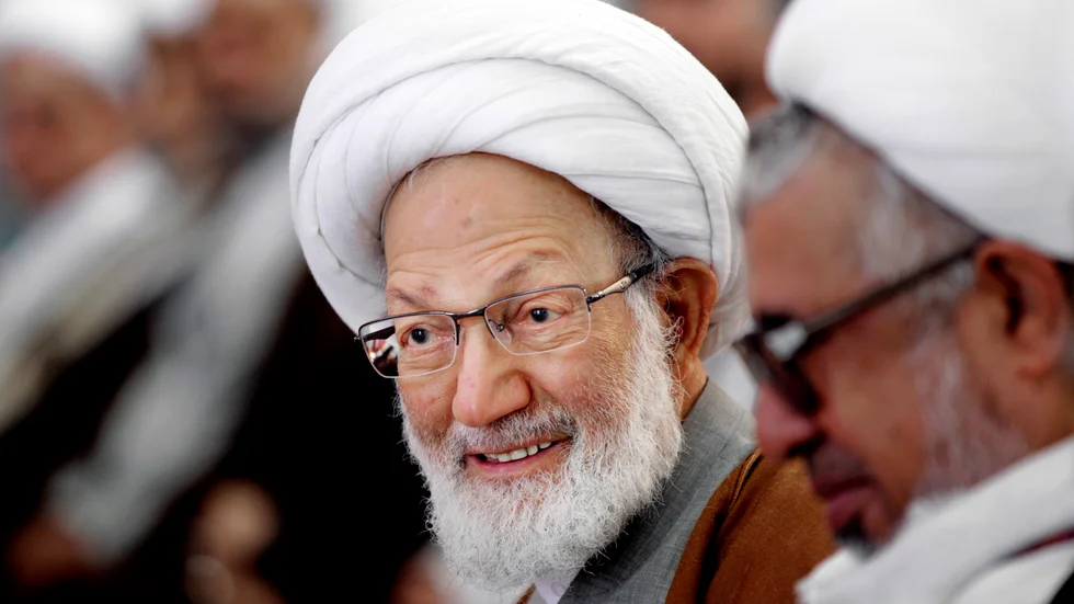 Den ledande shiitiske prästen schejk Isa Qassim manar till motstånd mot normalisering mellan arabländer och Israel. Arkivbild.