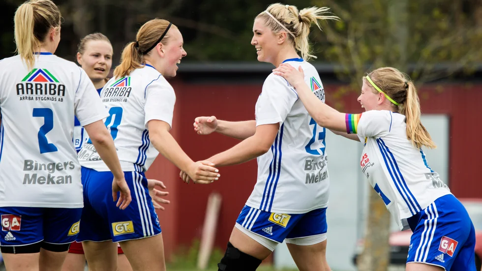Olivia Yttergren gjorde ett av målen i Dalhems sköna 3-1-seger mot Lidingö.