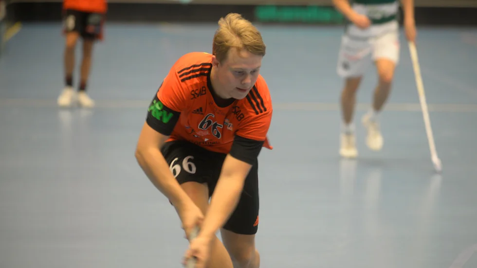 Erik Nilsson i Onyxtröjan första träningsmatchen mot Ledberg.