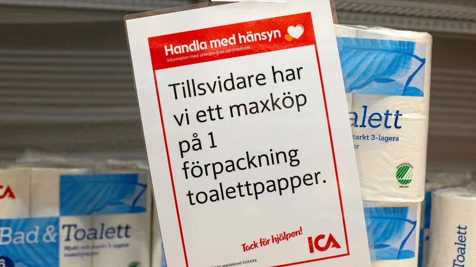 En lärdom är att toapapper inte är en prioriterad vara att bunkra.