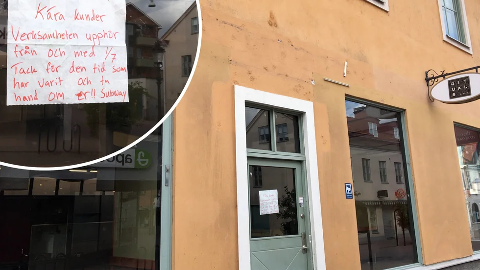 Snabbmatskedjan Subway har lämnat Västerport i centrala Nyköping.