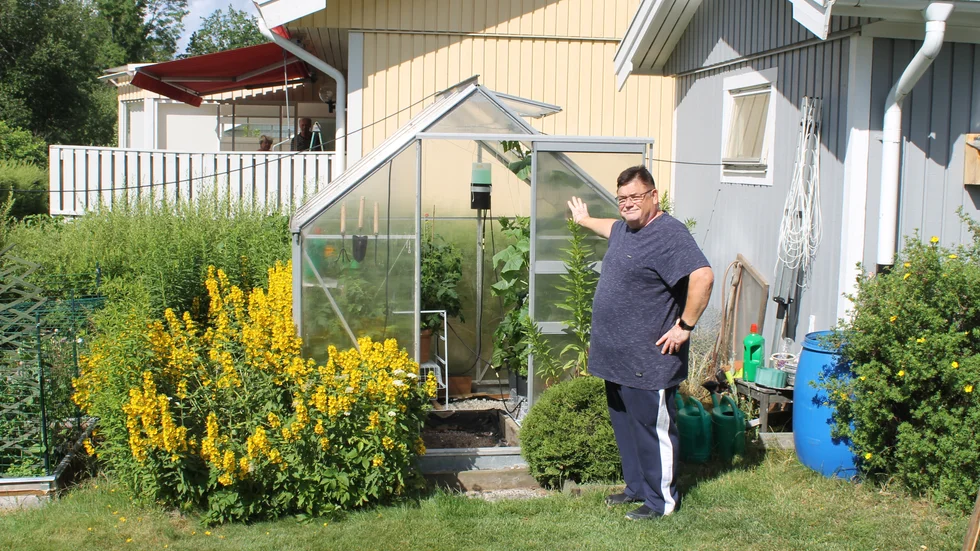 Hans Haasma, har äntligen fått bukt på sniglarna i sitt Växthus i Katrineholm.