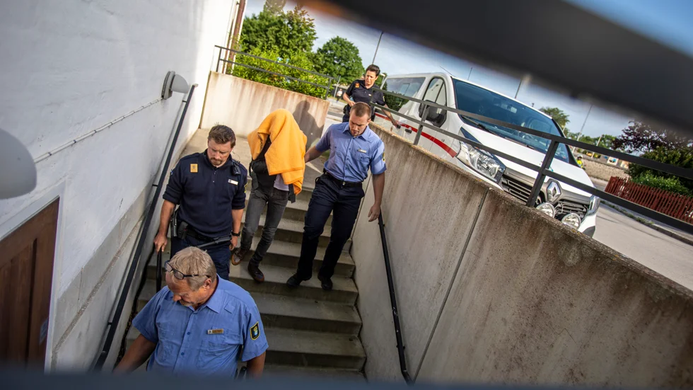 28-åringen vid tingsrätten när rättegången inleddes i slutet av juni.