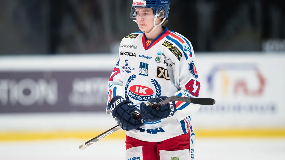 Christian Lindberg, med förflutet i IK Oskarshamn, är redo för debut i Vimmerby Hockey. 