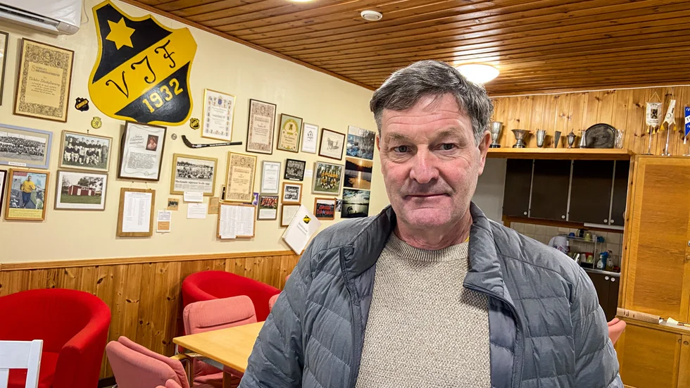 Ordföranden Björn af Klercker i Vadsbro IF:s klubbhus.
