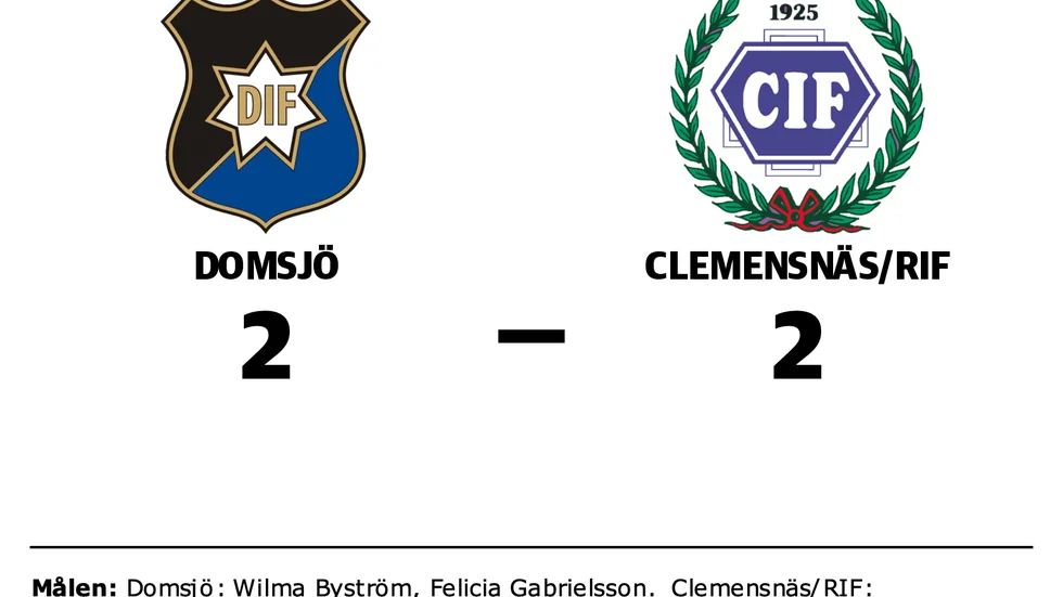 Domsjö spelade lika mot Clemensnäs/RIF