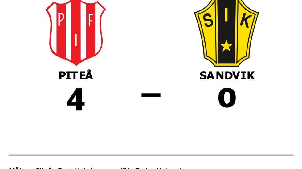 Piteå vann mot Sandvik