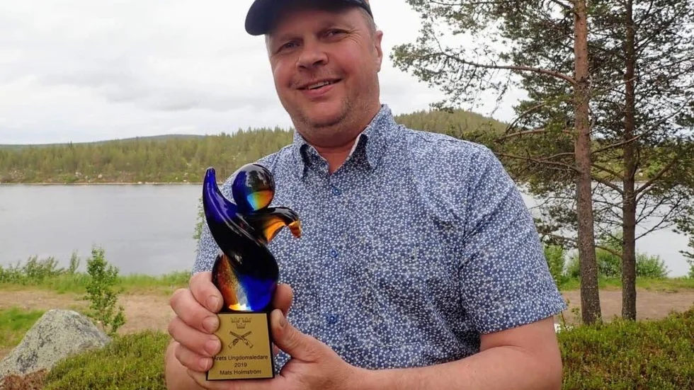 Mats Holmström med priset.