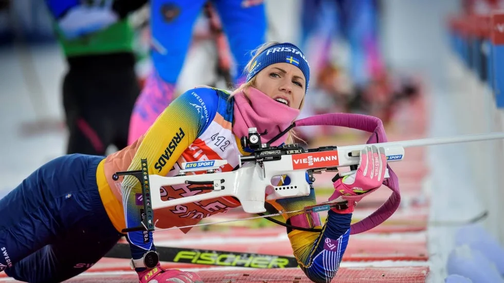 Ingela Andersson tävlar i EM i skidskytte.