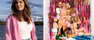 Hon har gjort ett nytt konstverk för cancerforskningen