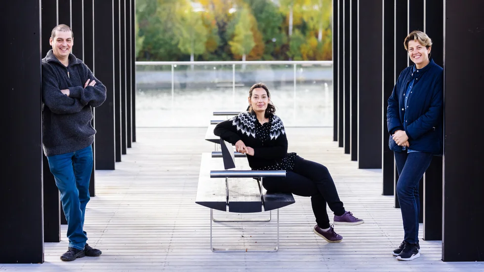 Skellefteås trumfkort inom integrationen. Ideella föreningen Expats and Friends har en stor roll när det gäller att fånga upp nyinflyttade. Från vänster Toby Cowern, Rehana Lothian och Cristina Lindberg Ghimpu.