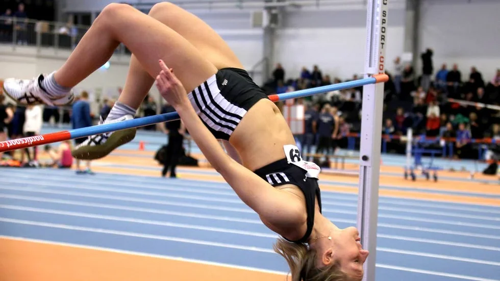 1,85. Så högt hoppade My Nordström vid inomhus-SM i Sätrahallen.