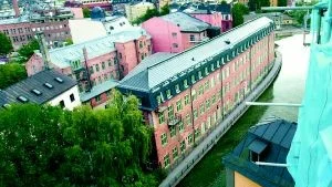 Det nya kårhuset för studenterna på Campus kommer att ligga här, mellan Västgötebacken och Strömmen, i närheten av det nuvarande Studenternas hus.
FOTO: NICLAS SANDBERG