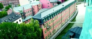 Det nya kårhuset - ett rött tegelhus