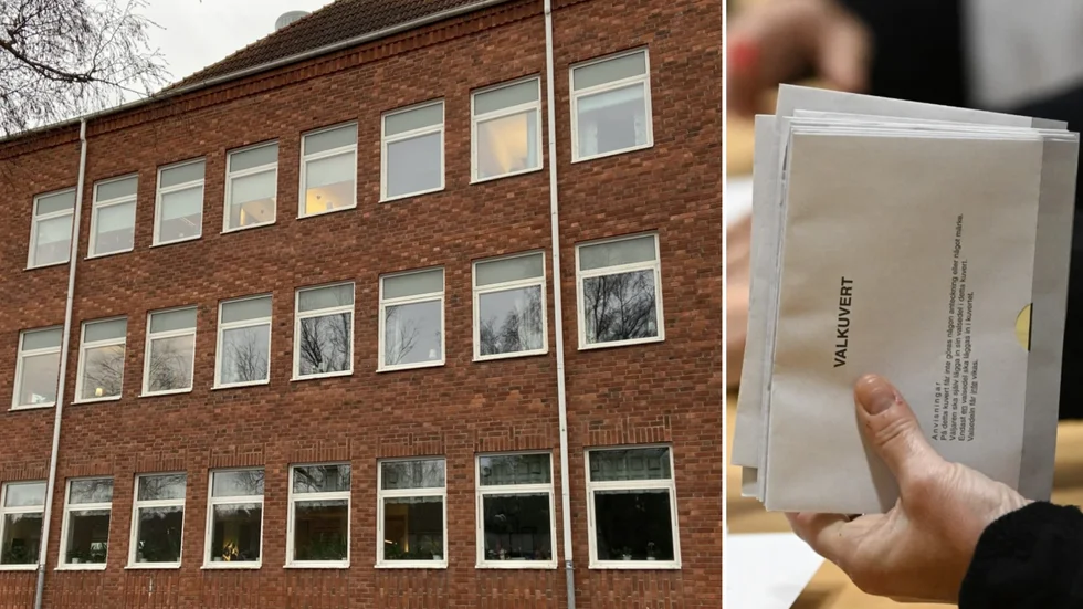Djurgårdsskolan i Eskilstuna användes som röstningslokal under söndagens val.