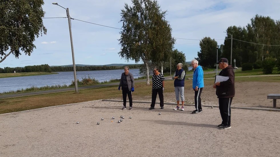 Trevlig samvaro i form av boule.    