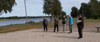 Boulespelare från Nyborg och Överkalix möttes i match