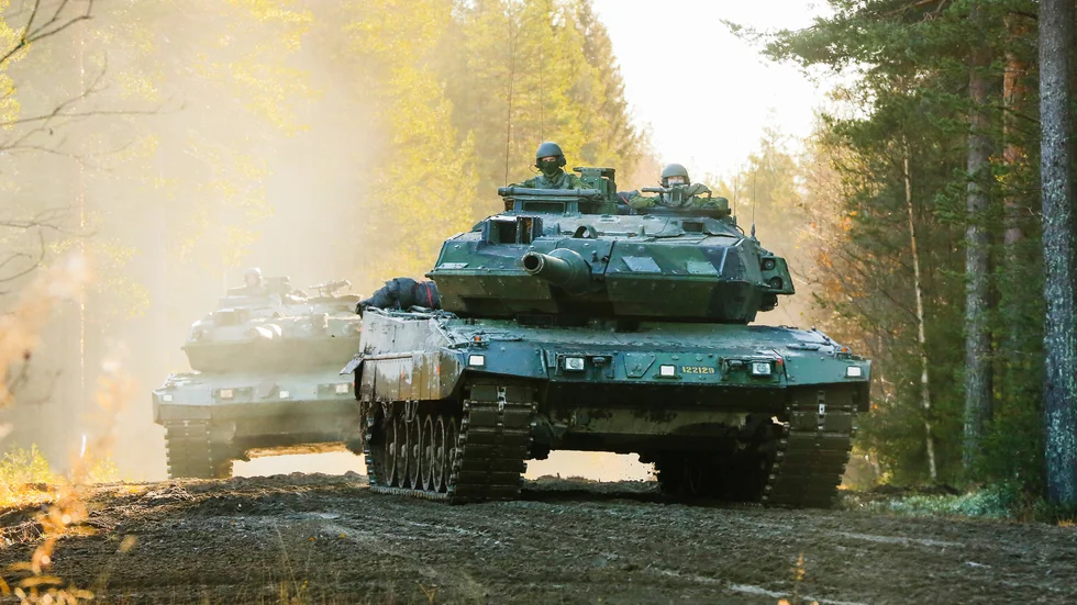 Soldater från I 19 i Boden när de förberedda sig för en Nato-övning 2018.