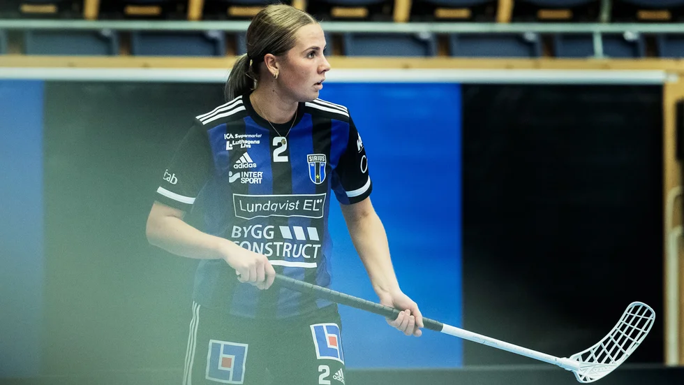 Jonna Vuontisvaara i Sirius innebandy under match mot Nacka.