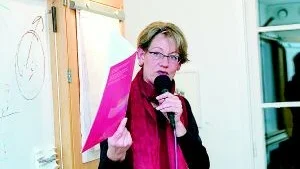 Gudrun Schyman i Norrköping.  
FOTO: JANNE FORSBY