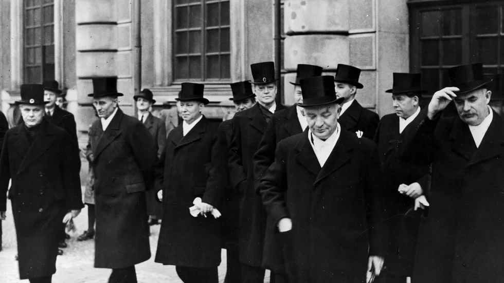 Året är 1939 och Per Albin Hansson (S) leder en samlingsregering. Arkivfoto
