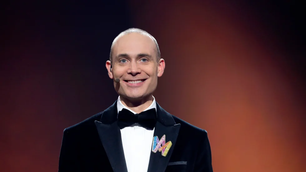 Jesper Rönndahl programledde Melodifestivalen i fjol. Arkivbild.