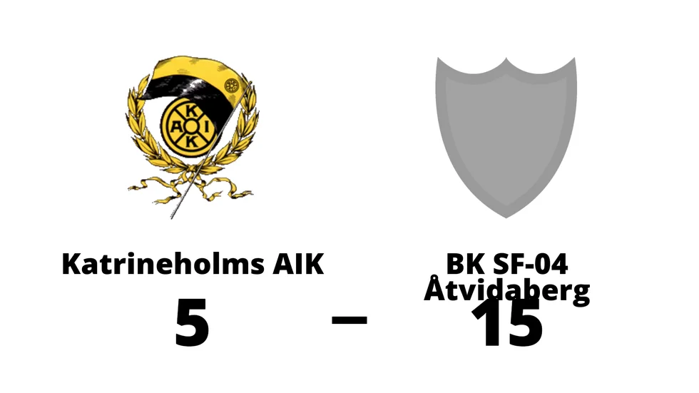 Katrineholms AIK förlorade mot BK SF-04 Åtvidaberg
