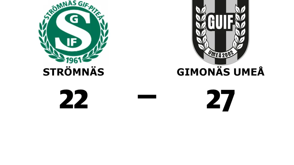 Strömnäs GIF förlorade mot Gimonäs Umeå IF