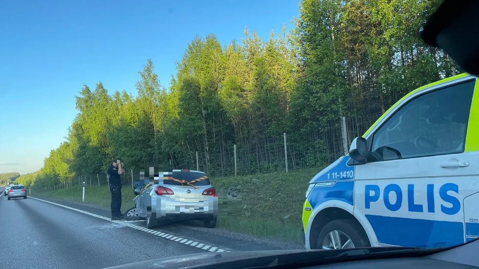 Bilolycka på E4.