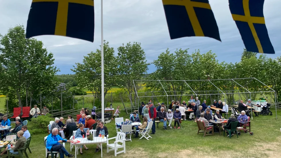 Många var på plats för att fira nationaldagen i Vebomark.