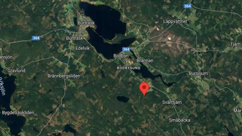 Karta: Här är platsen för den misstänkta skogsbranden.
