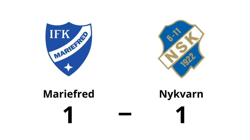 IFK Mariefred spelade lika mot Nykvarns SK