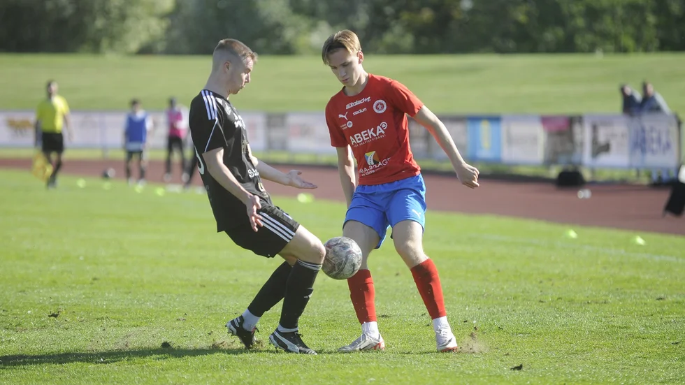 Morris Blom låg bakom ett av de avgörande målen mot Huddinge.
