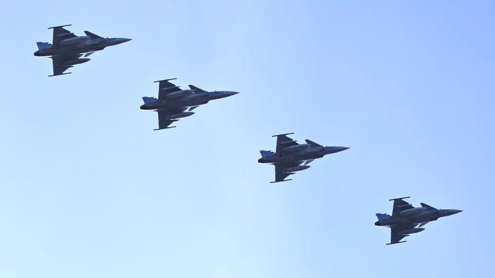 En flyguppvisning med Jas Gripen har ställts in. Arkivbild.