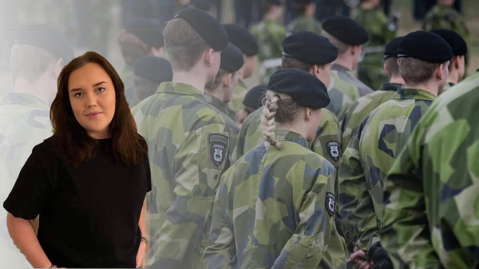 Tyra Robsarve Malmros: "I dag får en värnpliktig en dagsersättning på 146 kronor per tjänstgöringsdag, det motsvarar en månadslön på cirka 4 380 kronor skattefritt och ersättningen har varit densamma sedan 2017".