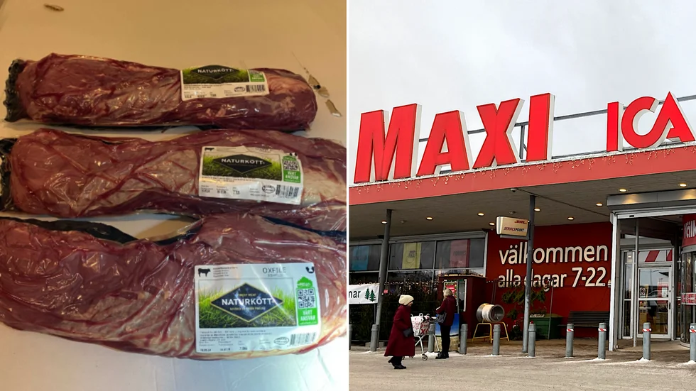 Oxfiléerna som mannen stoppad i byxorna inne i Enköpingsbutiken.