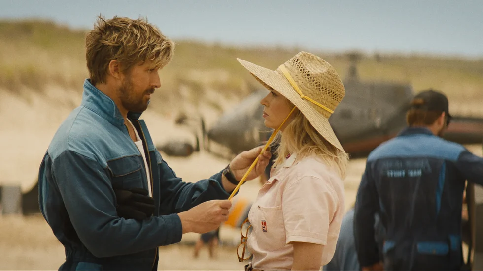 Ryan Gosling och Emily Blunt spelar mot varandra i "The fall guy". Pressbild.