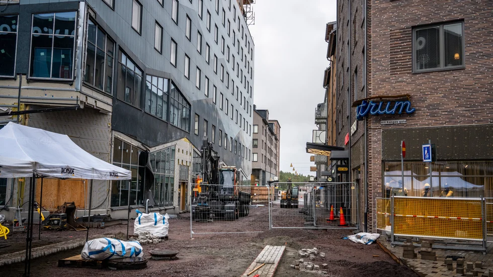 Byggnationer i Kirunas nya centrum.