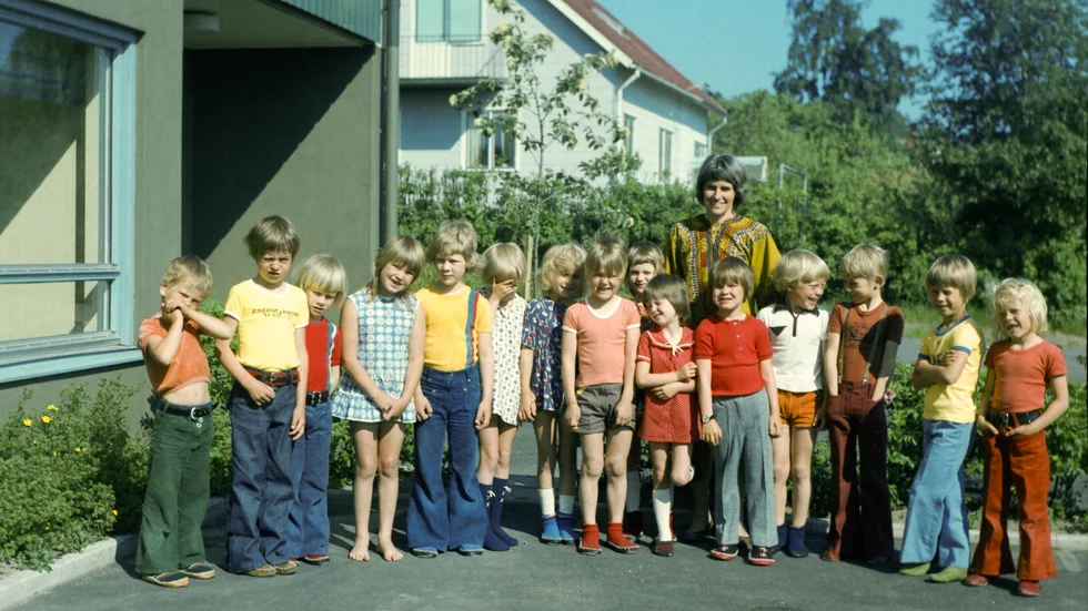 Everence Jacobsson var lärare i Loftahammar. Här syns en av hennes klasser, man undrar om någon känner igen någon?