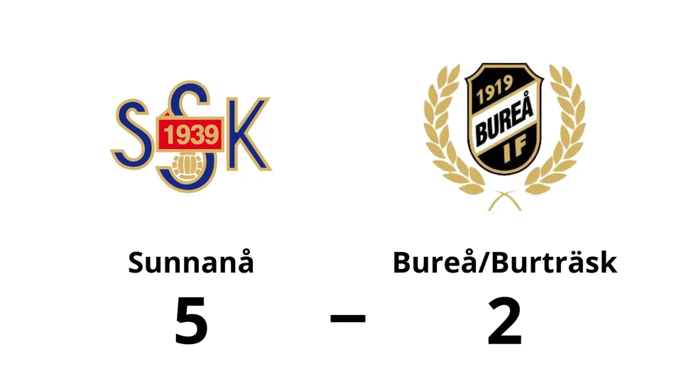 Sunnanå SK 2 vann mot Bureå IF/Burträsk FF