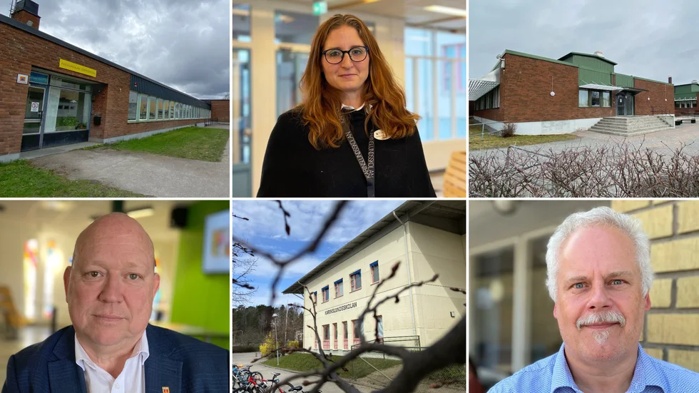 Åkerskolan, Mariefreds skola och Karinslundsskolan granskades av Skolinspektionen 2023 och fick i höstas kritik på flera punkter vardera. I kollaget syns rektorerna Charlotte Waltersson Fredin, Anders Petersson och Joakim Graffner.
