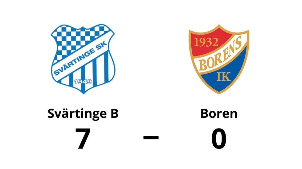 Svärtinge SK B vann mot Borens IK