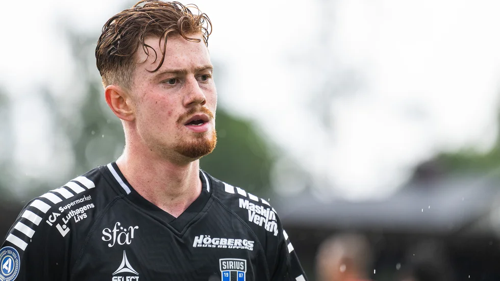 240804 Sirius August Ljungberg under fotbollsmatchen i Allsvenskan mellan Värnamo och Sirius den 4 augusti 2024 i Värnamo. 
Foto: Christoffer Borg Mattisson / BILDBYRÅN / COP 261 / CB0369