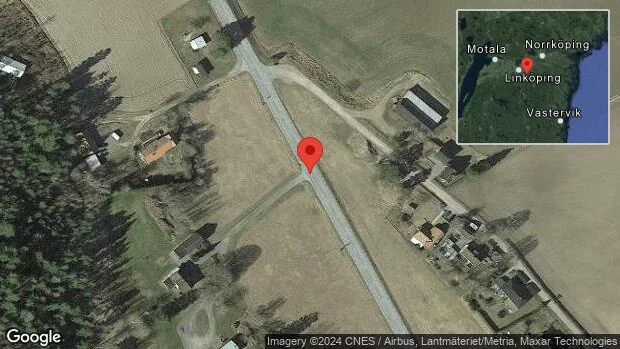 En personbil i vilttrafikolycka
