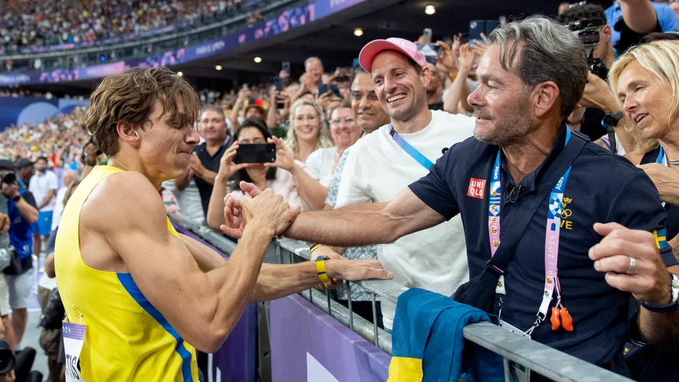 Armand Duplantis med pappa Greg.